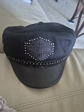 Harley-Davidson Embellished Black Biker Cap